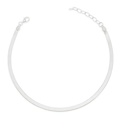 Sterling Silver 2mm Snake Anklet 149388