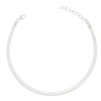 Sterling Silver 2mm Snake Anklet 149388