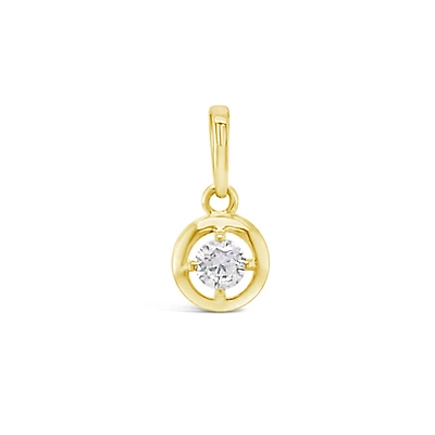 10k Yellow Gold Cubic Zirconia Pendant