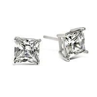 Sterling Silver Cubic Zirconia Square 6mm Studs 9001468