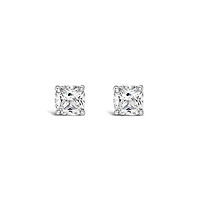 Sterling Silver Cubic Zirconia 4mm Cushion Studs 143349