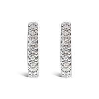 Sterling Silver Cubic Zirconia Huggies 132842