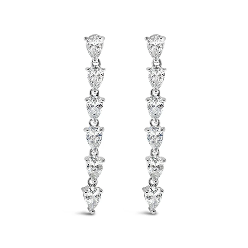 Bridal Silver Cubic Zirconia Necklace & Earrings Set