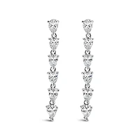 Bridal Silver Cubic Zirconia Necklace & Earrings Set