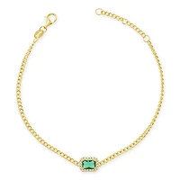 Gold Plated Sterling Silver Cubic Zirconia Bracelet