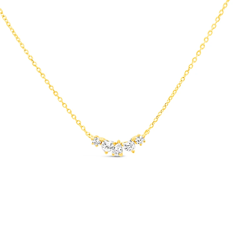 10k Yellow Gold Cubic Zirconia Necklace 153748