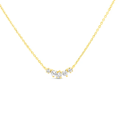 10k Yellow Gold Cubic Zirconia Necklace 153748