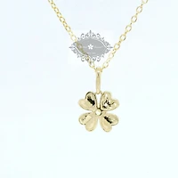 10k Yellow Gold Cubic Zirconia Flower Pendant