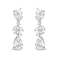Bridal Silver Cubic Zirconia Drop Earrings 145932