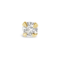 Gold Plated Sterling Silver Crystal 1.5mm Ball End Nose Stud