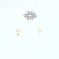 10k Yellow Gold Cubic Zirconia Cross Studs Earrings 153783