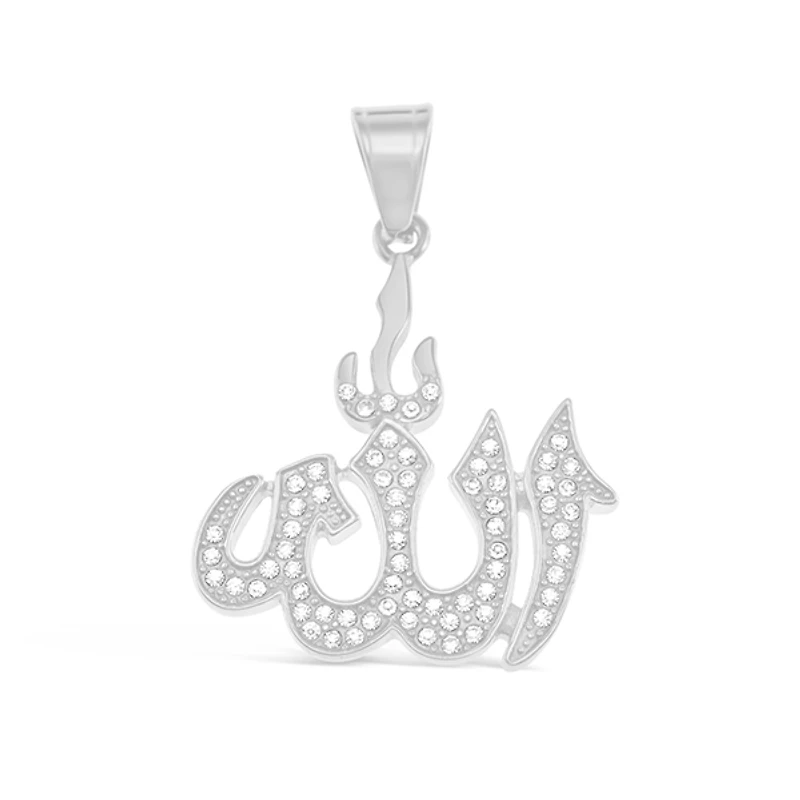 Stainless Steel Allah Crystal Pendant 150681