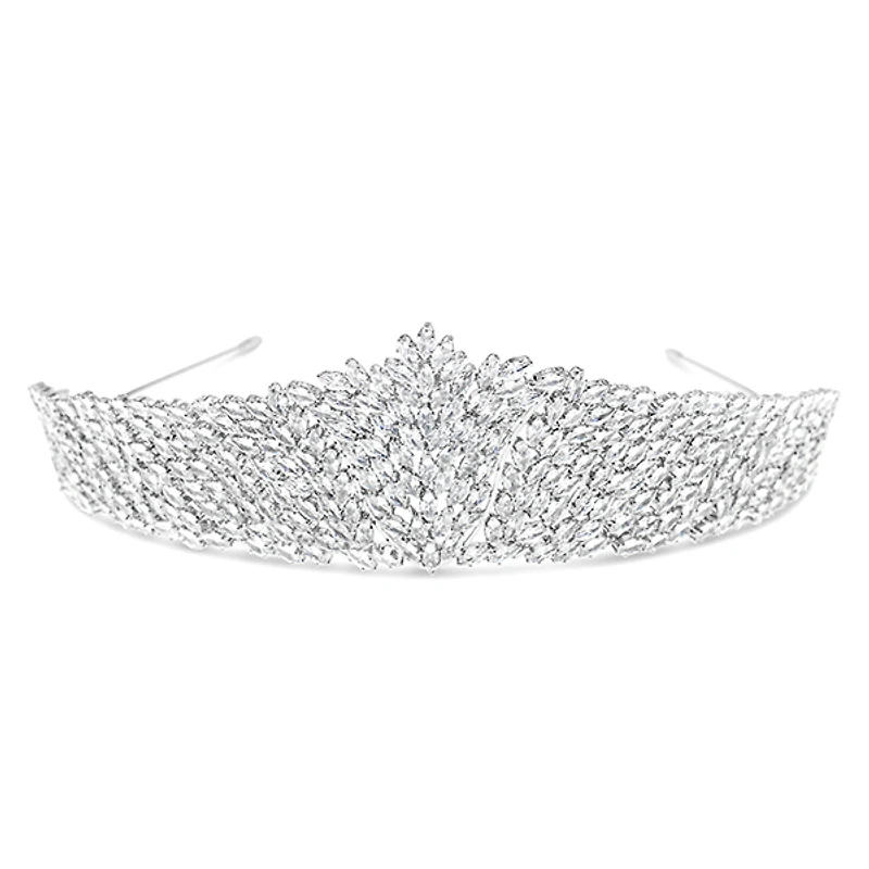 Bridal Silver Cubic Zirconia Tiara