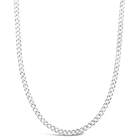 Sterling Silver 3mm Cuban Link Chain Necklace 144369-370-371-372