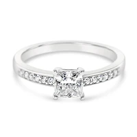 Sterling Silver Square Cubic Zirconia Ring 148073