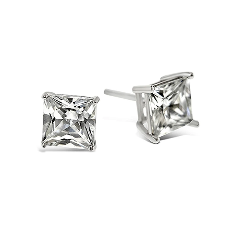 Sterling Silver Cubic Zirconia Square 2mm Studs 9001471