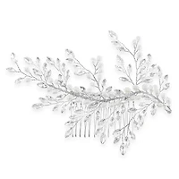 Bridal Silver Pearl Hair Comb 129575