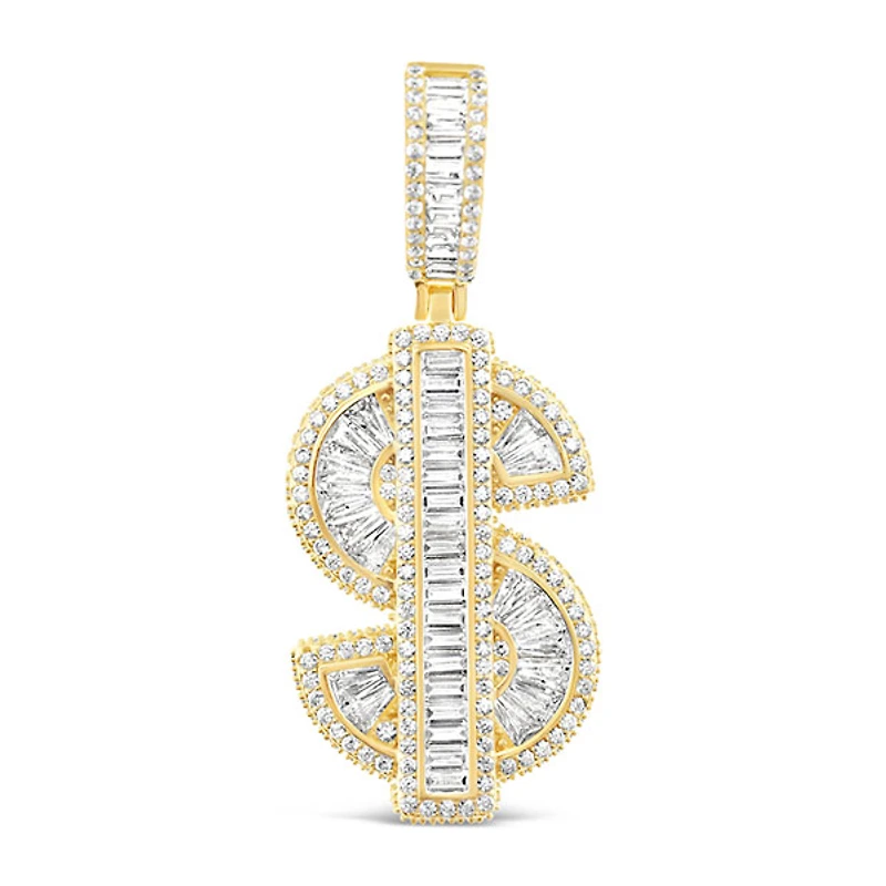 Gold Plated Sterling Silver Cubic Zirconia Pendant 145284