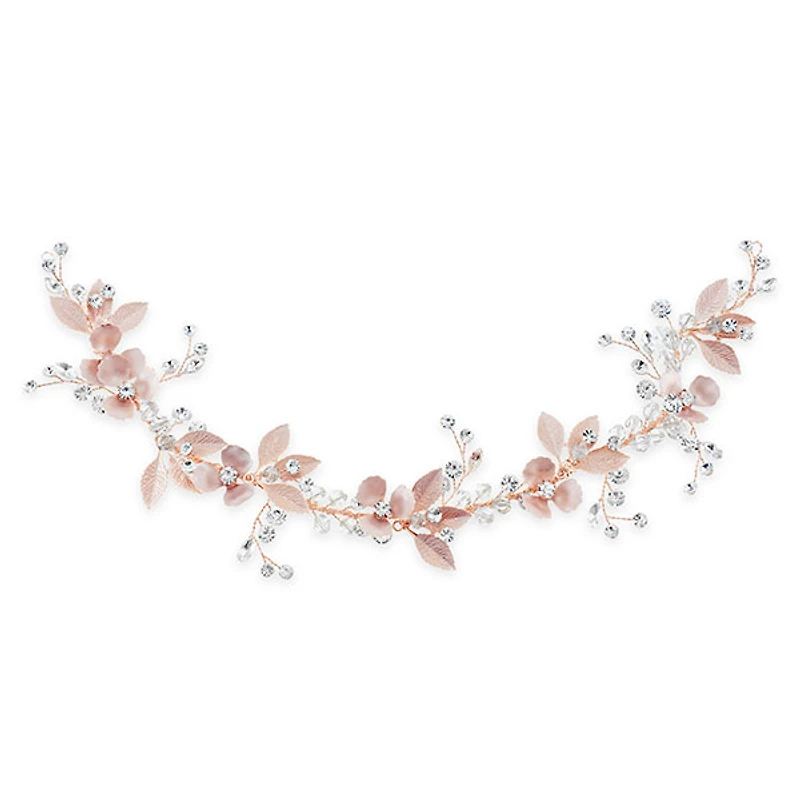 Bridal Rosegold Leaf Hair Vine 142066