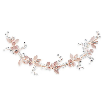 Bridal Rosegold Leaf Hair Vine 142066