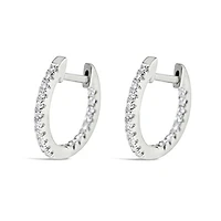Sterling Silver Cubic Zirconia Huggie Earrings 143727