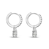 Sterling Silver Cubic Zirconia Huggie Earrings 145740
