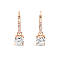 Rosegold Plated Sterling Silver Cubic Zirconia Hoop Earrings 151249