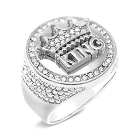 Men's Stainless Steel King Silver Ring 145049