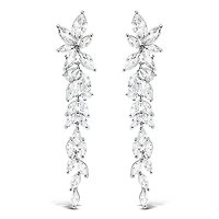 Bridal Silver Cubic Zirconia Drop Earrings 145936