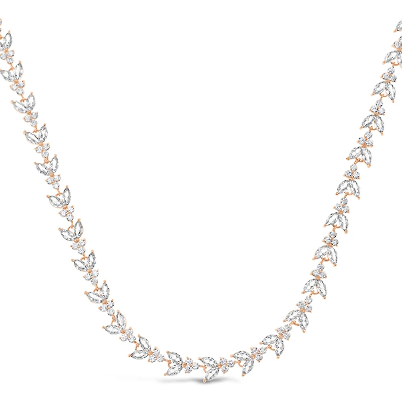 Bridal Rosegold Cubic Zirconia Necklace 149234