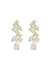 Bridal Gold Cubic Zirconia Necklace and Earrings set