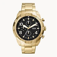 Fossil Bronson Chronograph Gold-Tone Stainless Steel Watch 144228