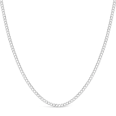 Sterling Silver 3.8mm Cuban Link 24" Chain Necklace 142103