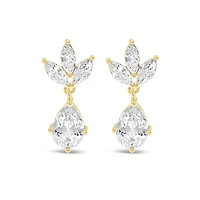 Bridal Gold Cubic Zirconia Necklace & Earrings Set