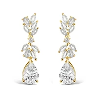 Bridal Gold Cubic Zirconia Drop Earrings 145933