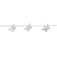 Sterling Silver Butterfly Anklet 145120