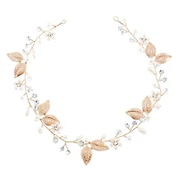 Bridal Leaf Wire Rose Gold Hair Vine 152421