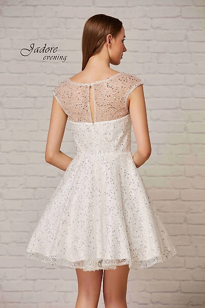 Illusion Top Short Dress