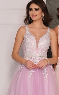 Pearl Waistband Cocktail Gown