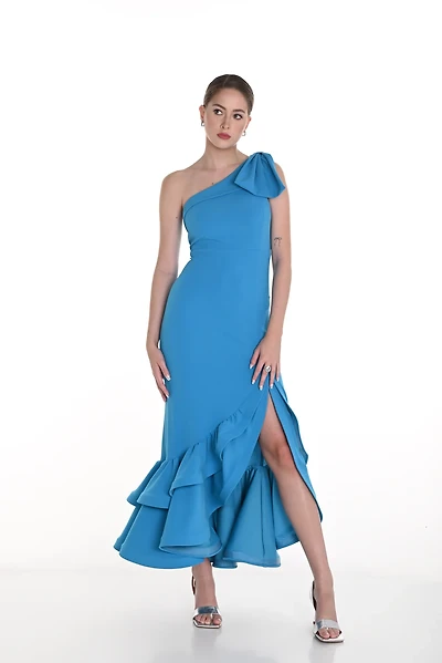 One-Shoulder Bow Dress