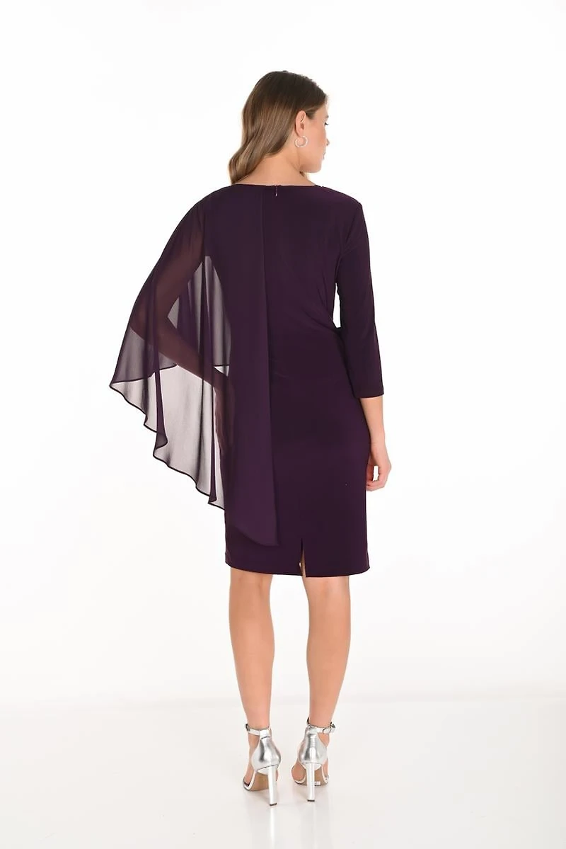 Belted Waist Jewel Accent Bodycon Dress