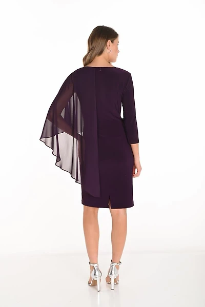 Belted Waist Jewel Accent Bodycon Dress