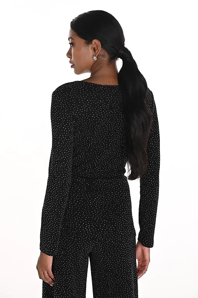 Polka Dot Black/Silver Top