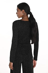 Polka Dot Black/Silver Top