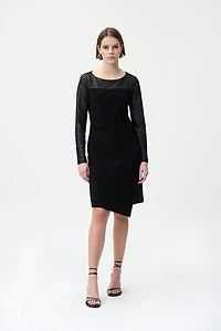Textured Sleeves Dress