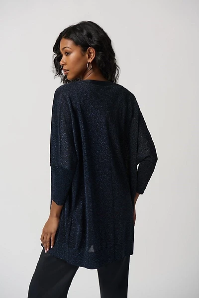 Two Piece Sweater Knit & Lurex Top