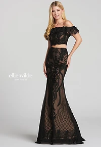 Two-Piece Tulle & Lace Gown