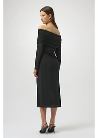 Sheath Off-Shoulder Ruched Dress