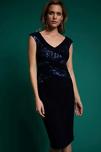 Sequin Applique Dress