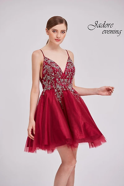 Embellished Bodice Tulle Dress